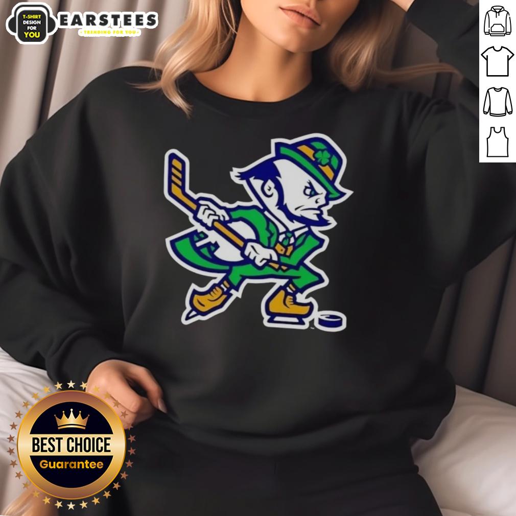 Awesome Notre Dame Fighting Irish Hockey Leprechaun T-Shirt - Image 5