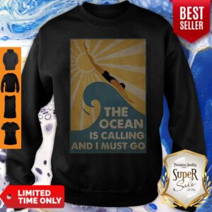 Alternative view of Premium Swimming The Ocean Is Calling And I Must Go Poster Shirt