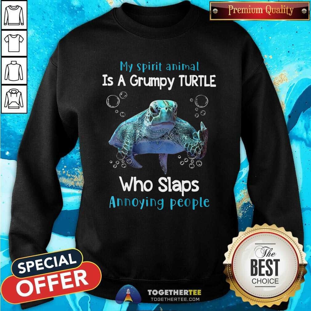 Top My Spirit Animal Is A Grumpy Turtle Shirt - Image 2