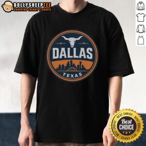 Funny Vintage Dallas Texas Western Skyline Retro Shirt