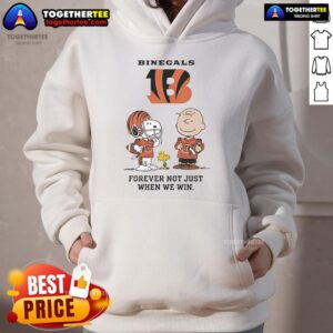 Alternative view of Original Cincinnati Bengals Charlie Brown Snoopy Bengals Forever Not Just When We Win T-Shirt