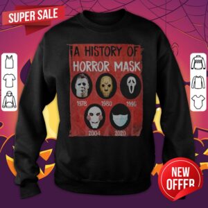 Alternative view of A History Of Horror Mask 1978 1980 1996 2004 2020 Shirt