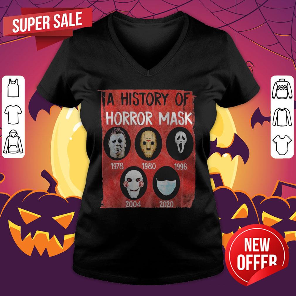 A History Of Horror Mask 1978 1980 1996 2004 2020 Shirt - Image 4