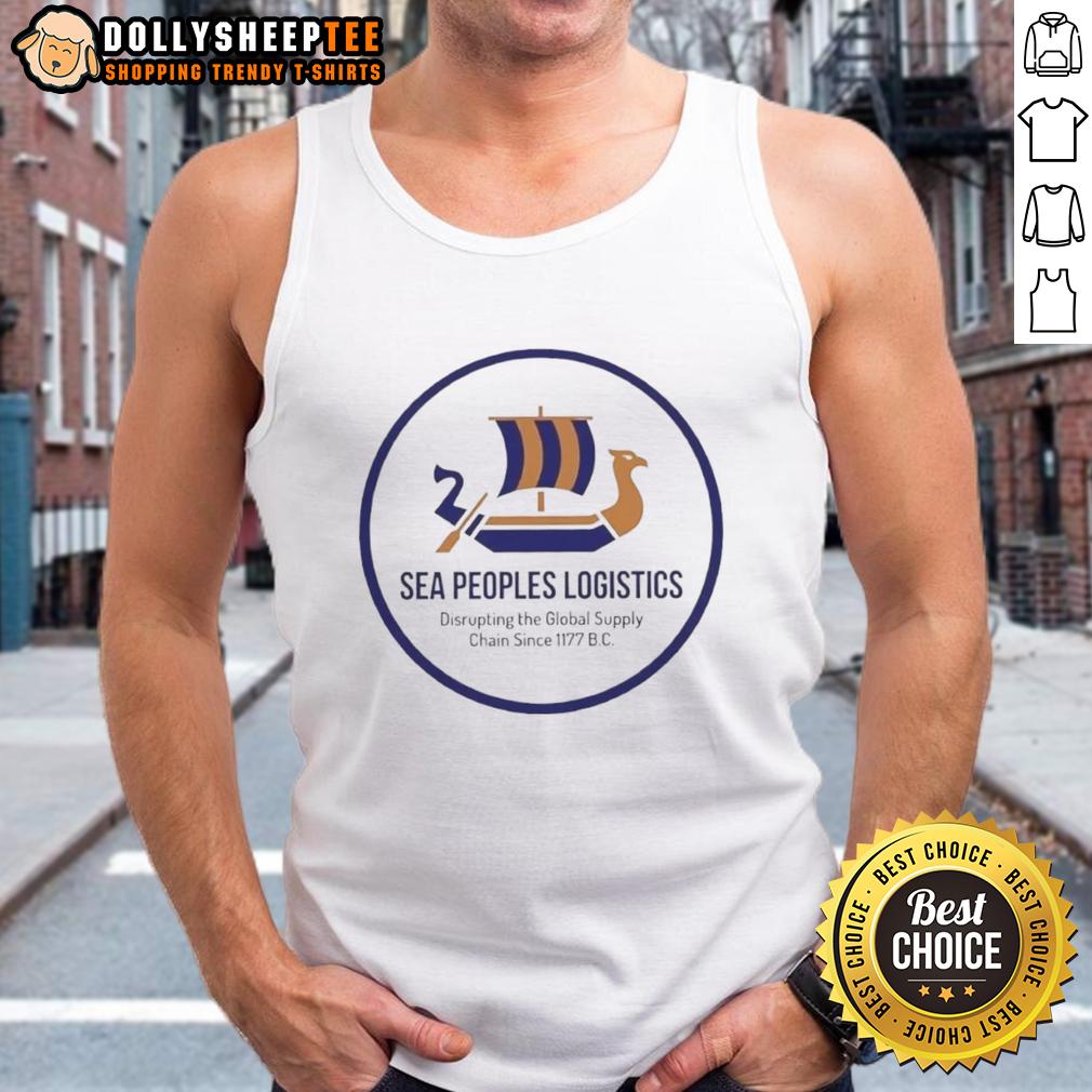 Original Sea Peoples Logistics Disrupting The Global Supply Chains Since 1177 BC Logo T-Shirt - Image 4