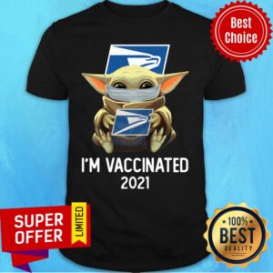 Baby Yoda Face Mask Hug USPS I’m Vaccinated 2021 Shirt