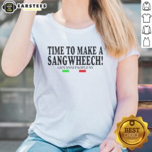 Alternative view of Funny Time To Make A Sangwheech Giovanni Paolo NY Shirt