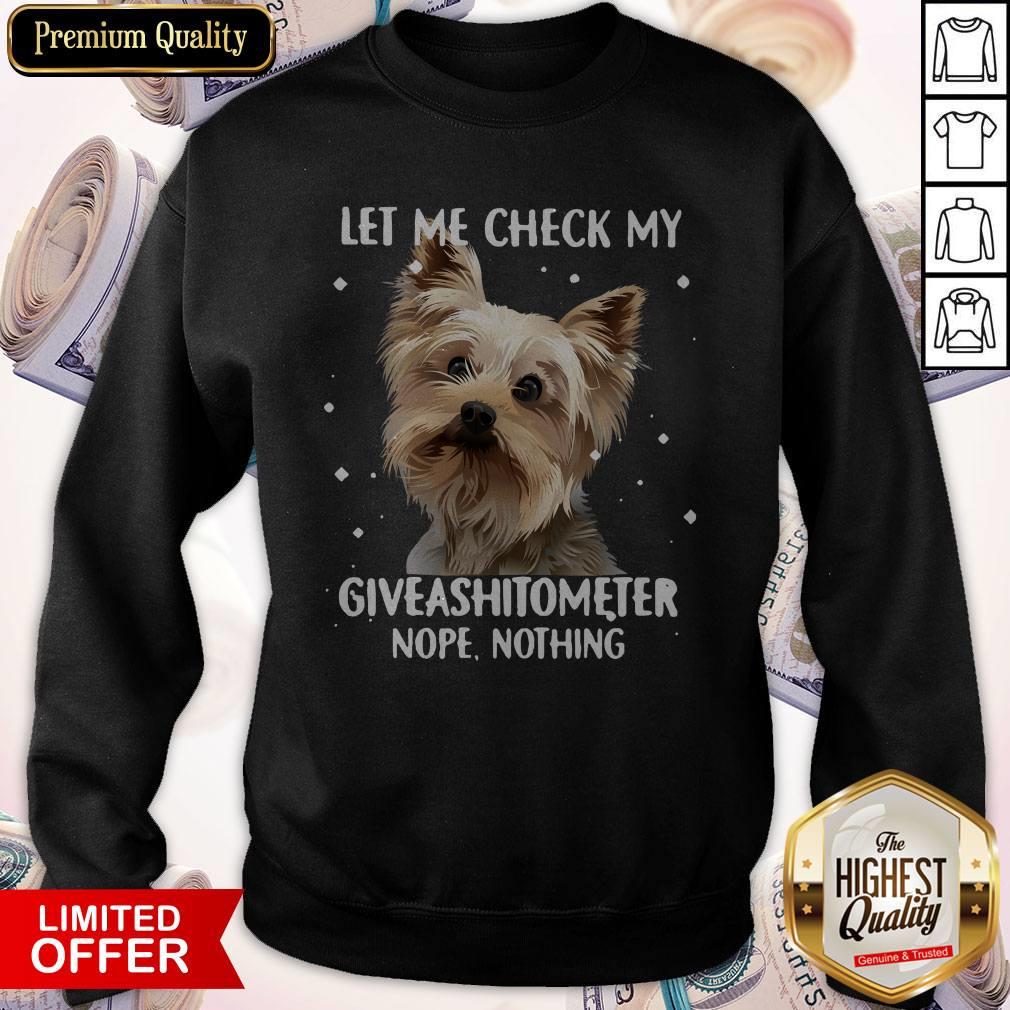 Let Me Check My Giveashitometer Nope Nothing Shirt - Image 4