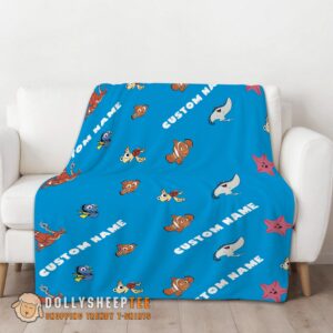 Alternative view of Perfect Disney Finding Nemo & Dory Characters Blanket Fleece Customized Blanket