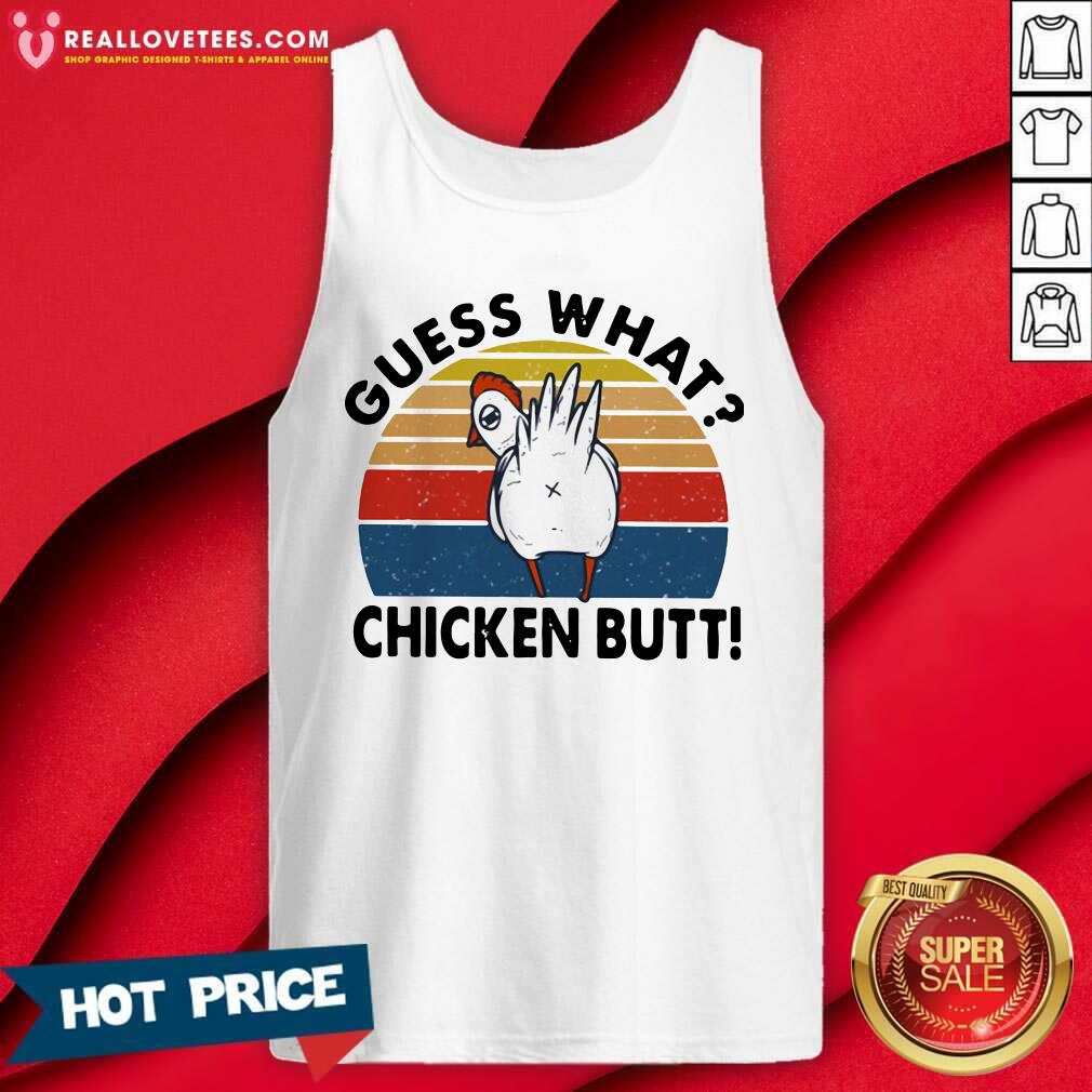 Official Guess What Chicken Butt Vintage Sunset Shirt - Image 2
