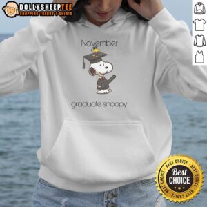 Alternative view of Pretty November Graduate Snoopy Woodstock T-Shirt