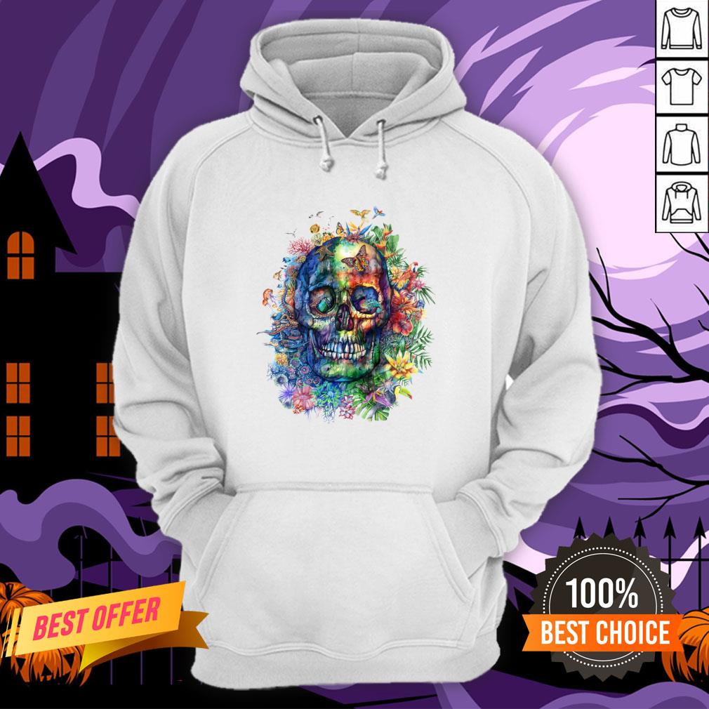Sugar Skull Colorful Day Of The Dead Dia De Muertos Shirt - Image 5