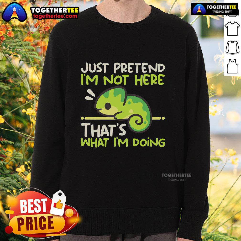 Premium Chameleon Not Here T-Shirt - Image 5