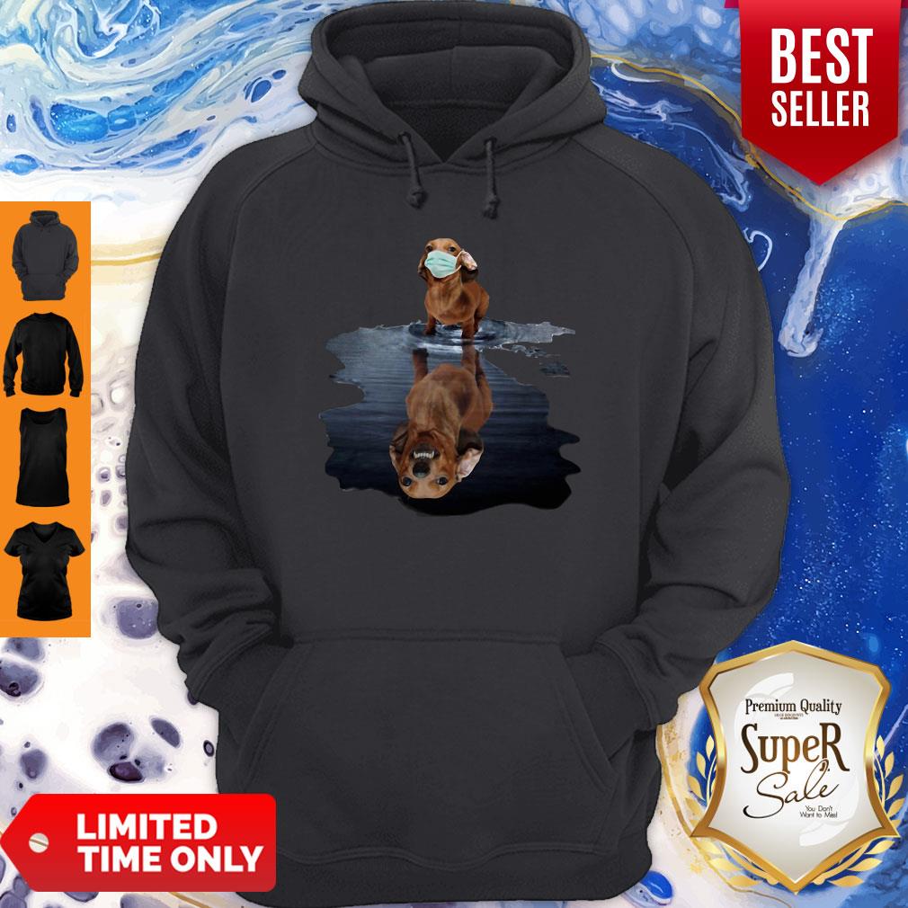 Good Dachshund Face Mask Water Reflection Dachshund Shirt - Image 4
