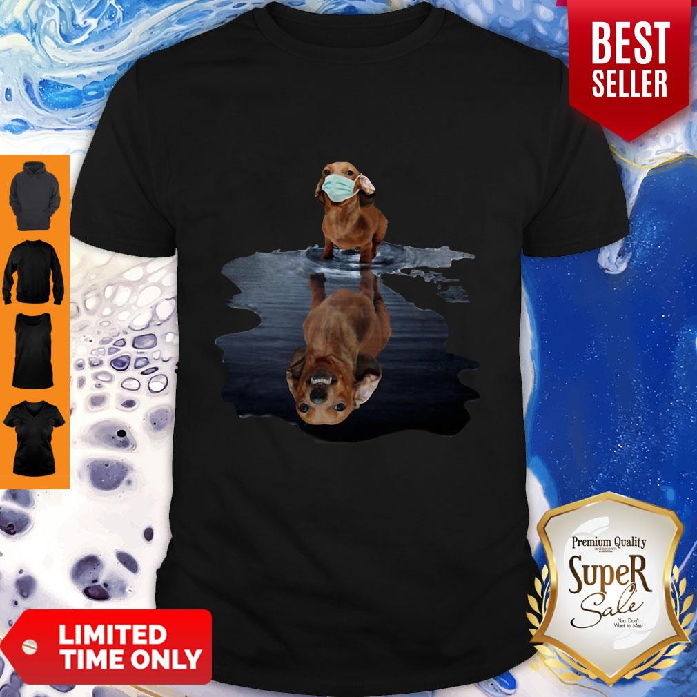 Good Dachshund Face Mask Water Reflection Dachshund Shirt