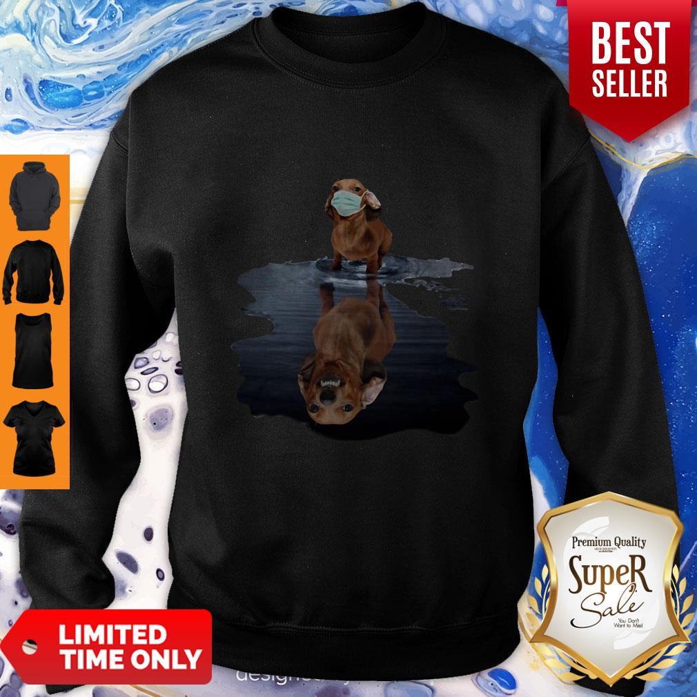 Good Dachshund Face Mask Water Reflection Dachshund Shirt - Image 3