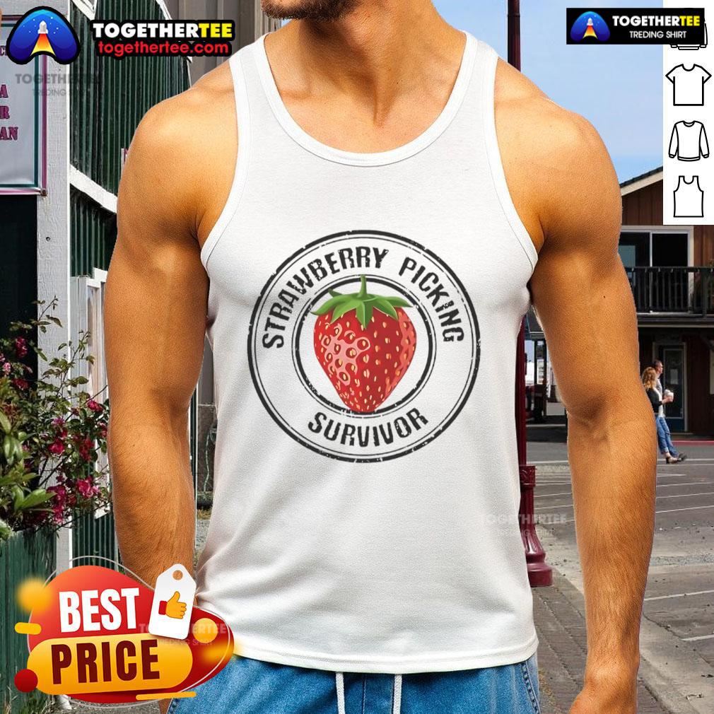Pretty Strawberry Picking Survivor T-Shirt - Image 4