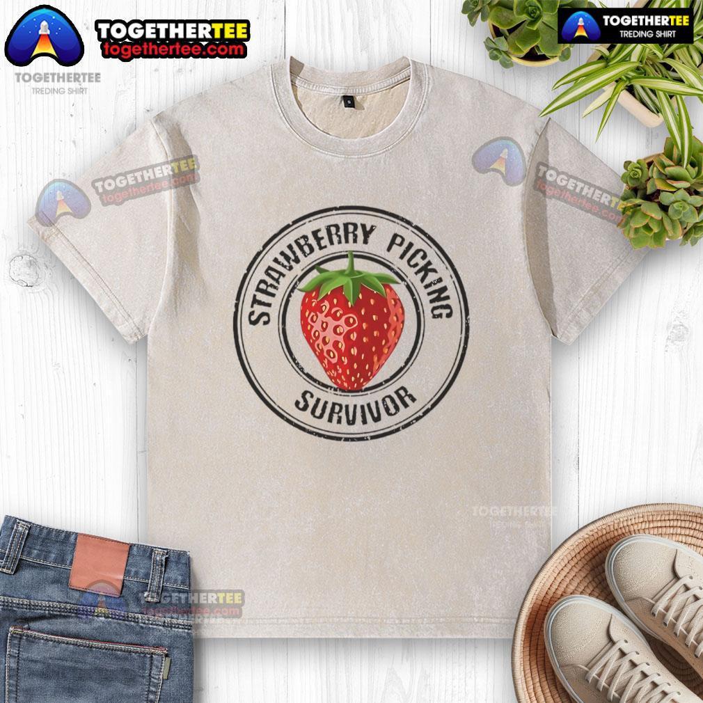 Pretty Strawberry Picking Survivor T-Shirt - Image 6