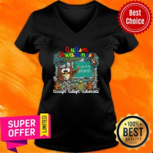Alternative view of Autism Awareness It's Ok To Be Different Accept Adapt Advocate Shirt
