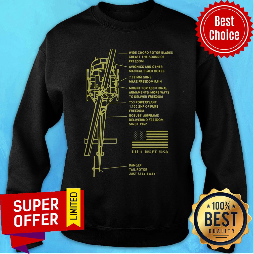 Nice Chemiscal Uh 1 Helicopter Symmetrical Shirt - Image 4