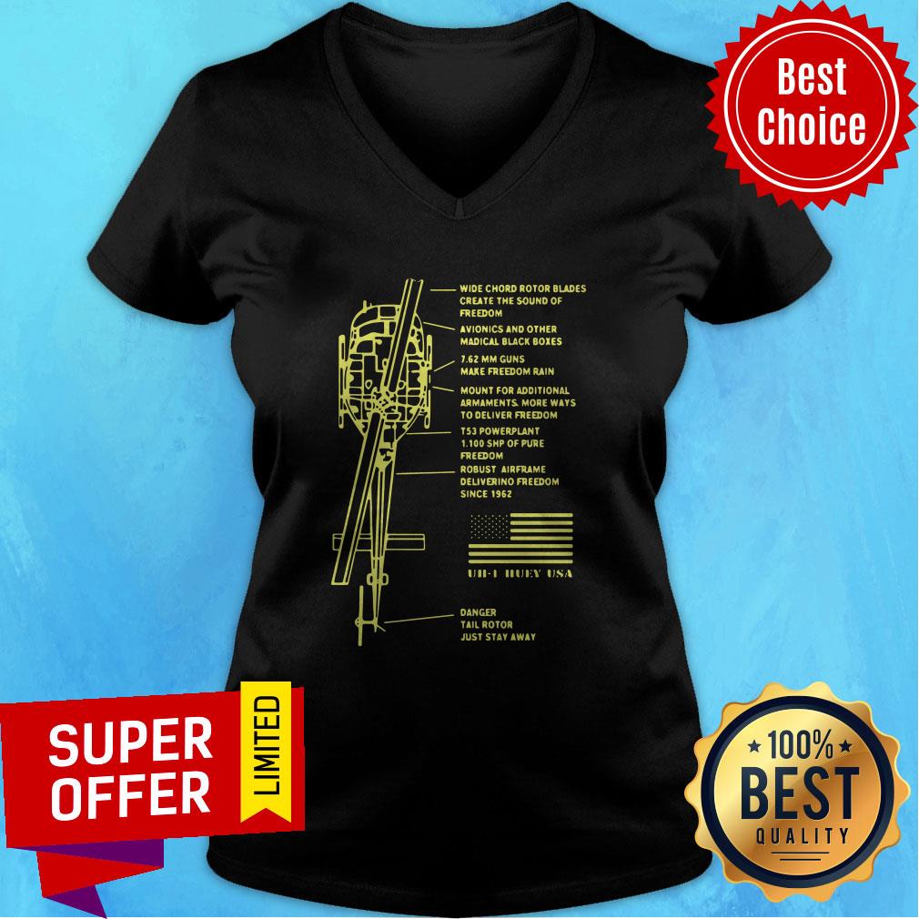 Nice Chemiscal Uh 1 Helicopter Symmetrical Shirt - Image 2