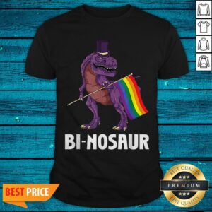 LGBT Bi Nosaur Gay Pride Rainbow Flag Awareness Gay Lesbian Shirt