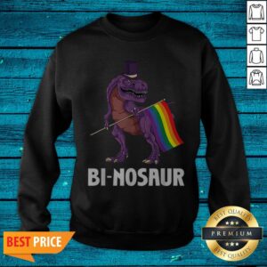 Alternative view of LGBT Bi Nosaur Gay Pride Rainbow Flag Awareness Gay Lesbian Shirt