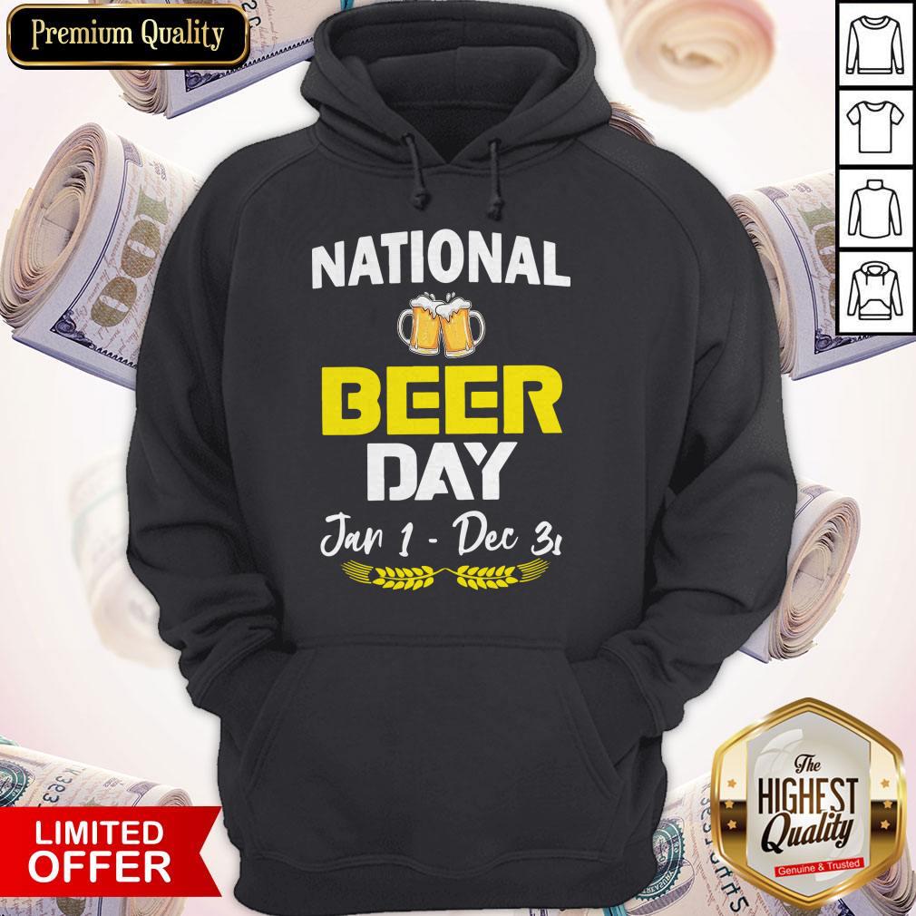Official National Beer Day Jan 1 – Dec 31 Shirt - Image 2