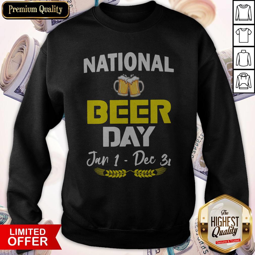 Official National Beer Day Jan 1 – Dec 31 Shirt - Image 4