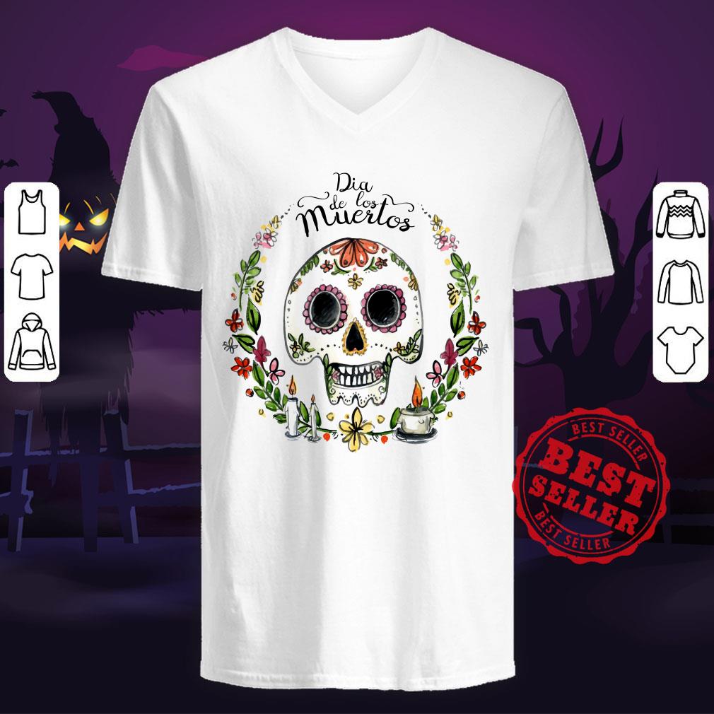 Dia De Los Muertos Sugar Skull Happy Holiday Shirt - Image 4