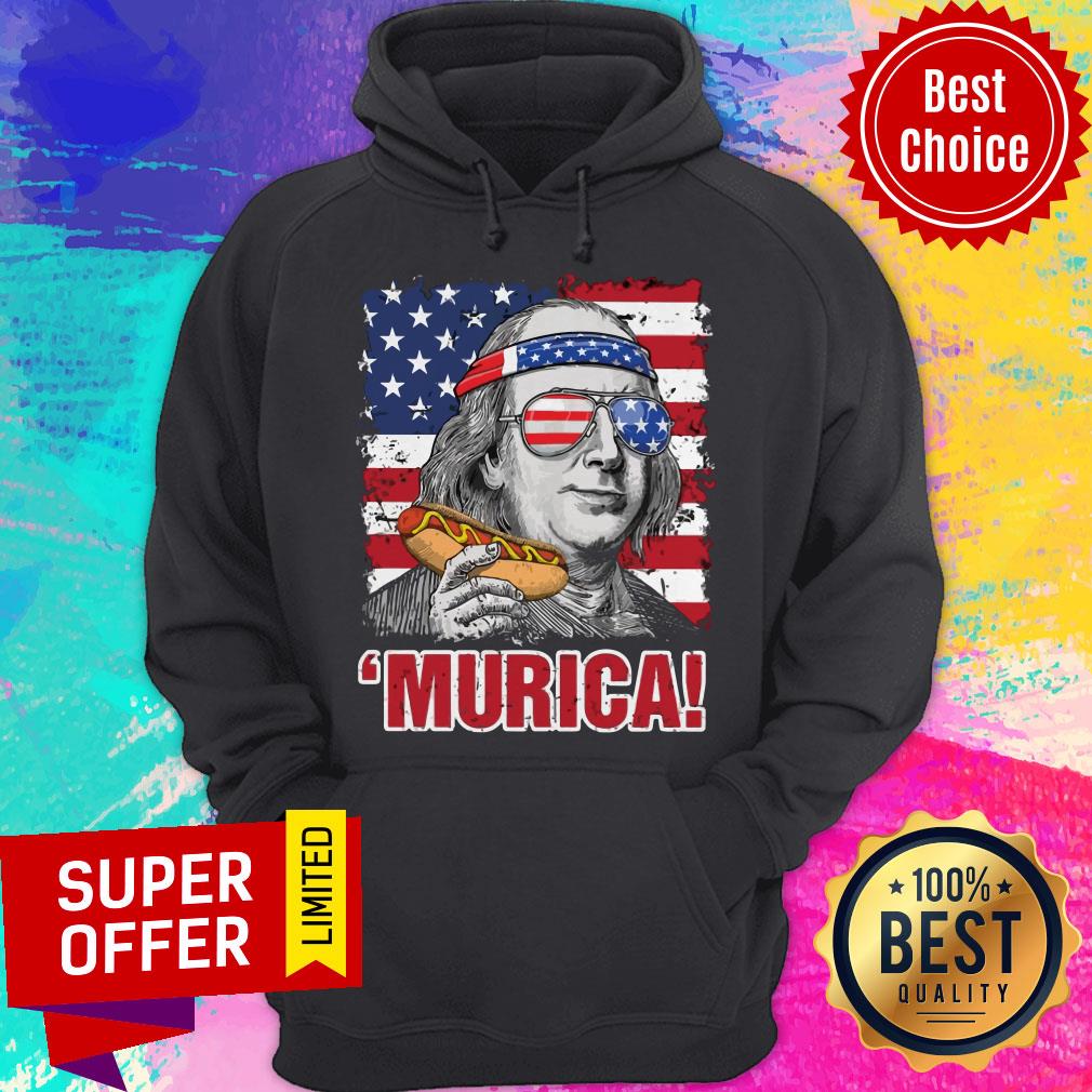 Premium Benjamin Franklin Murica Happy The 4th Of July American Flag Shirt - Image 3