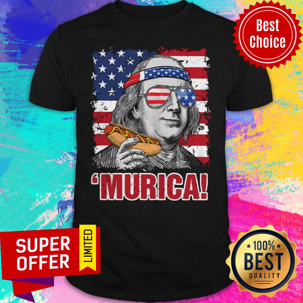 Premium Benjamin Franklin Murica Happy The 4th Of July American Flag Shirt