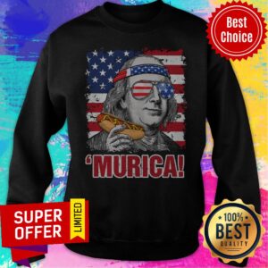Alternative view of Premium Benjamin Franklin Murica Happy The 4th Of July American Flag Shirt