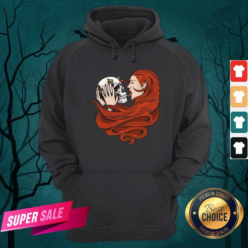 The Girl With Sugar Skull Day Of Dead Shirt - Image 3