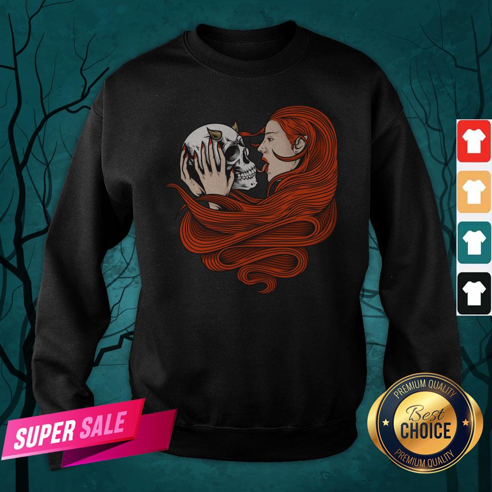 The Girl With Sugar Skull Day Of Dead Shirt - Image 2