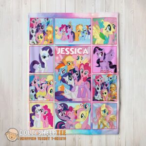 Awesome Perfect My Little Pony Characters Friendship Is Magic Collage Blanket Fleece Customized Blanket
