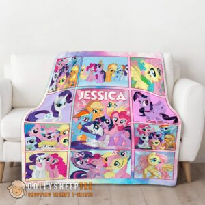 Alternative view of Awesome Perfect My Little Pony Characters Friendship Is Magic Collage Blanket Fleece Customized Blanket