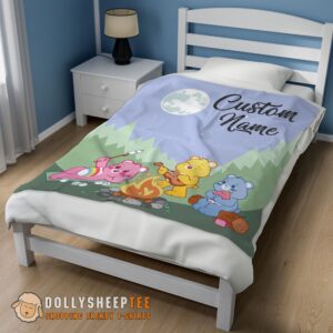 Alternative view of Awesome Perfect Nelvana The Care Bears Family Camping Fleece Blanket Customize Blanket