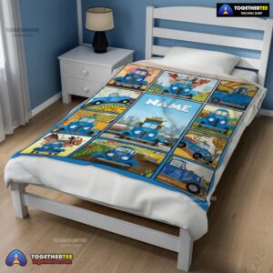 Alternative view of Official Cartoon Little Blue Truck Cute Blanket Fleece Customized Blanket