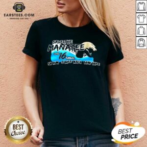 Alternative view of Funny Save The Manatee LCHS 16 Annual 5k Run 2 Mile Walk Mini Mile Shirt