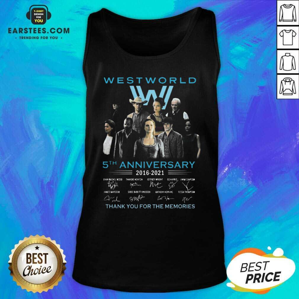 Hot West World 5th Anniversary 2016 2021 Evan Rachel Wood Thandie Newton Jeffrey Wright Thank You For The Memories Shirt - Image 5