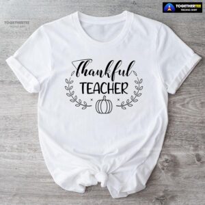 Thankful Teacher Pumpkin T-Shirt