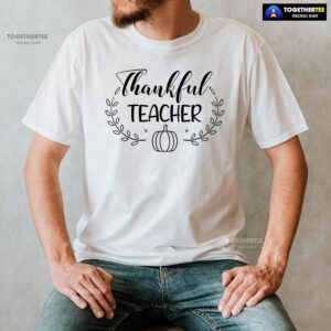 Alternative view of Thankful Teacher Pumpkin T-Shirt