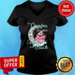 Alternative view of Awesome Flamingo This Grandma Loves Her Grandkids To The Moon And Back Shirt