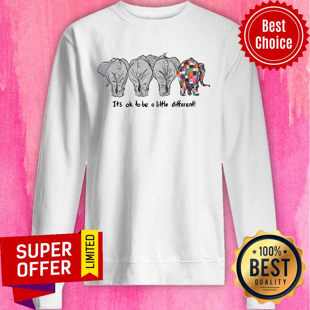 Elephant It's Ok To Be A Little Different Shirt - Image 4