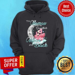 Alternative view of Flamingo This Mamaw Loves Her Grandkids To The Moon And Back Shirt
