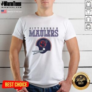 Original Pittsburgh Maulers Usfl Helmet And Wordmark T-Shirt