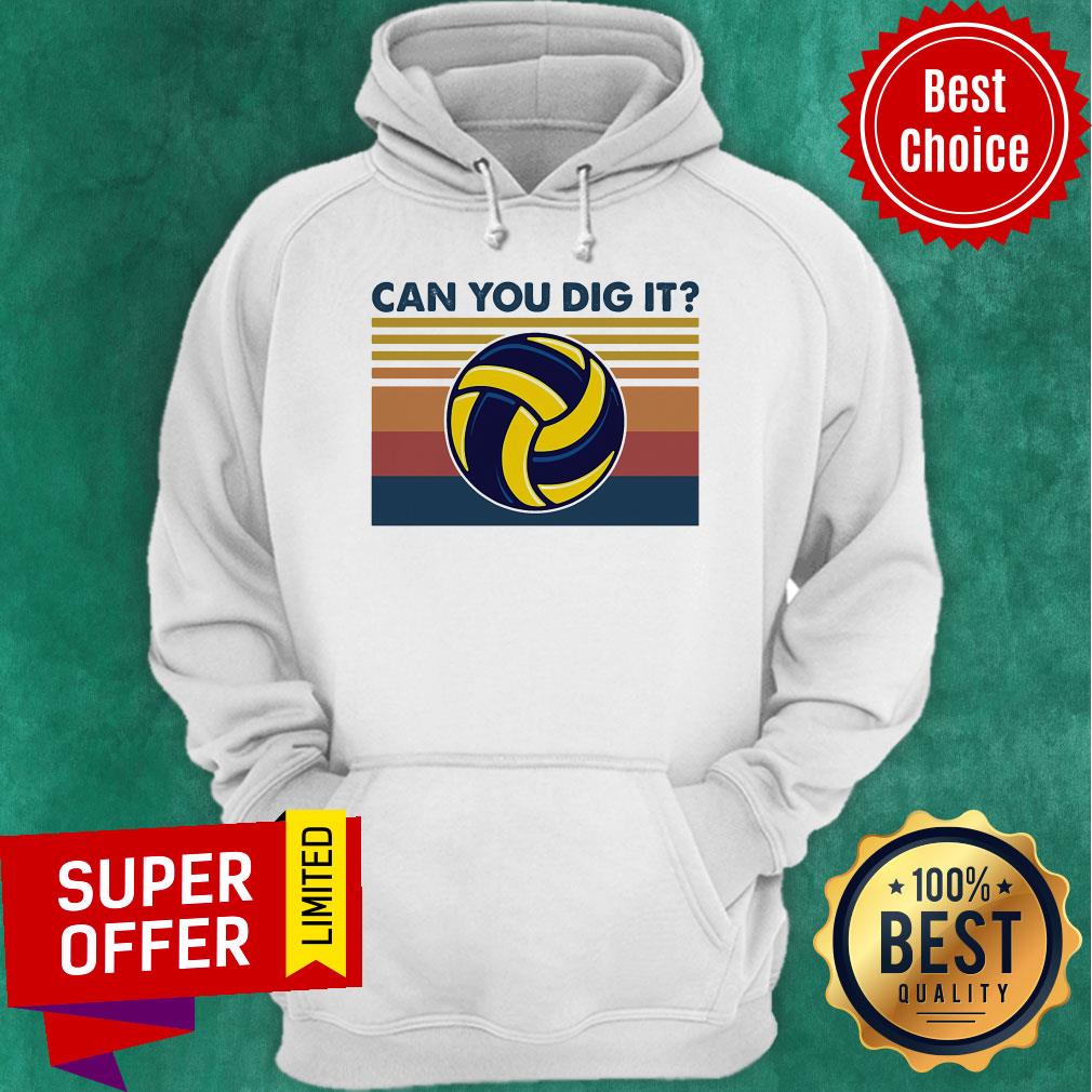 Premium Volleyball Can You Dig It Vintage Retro Shirt - Image 3