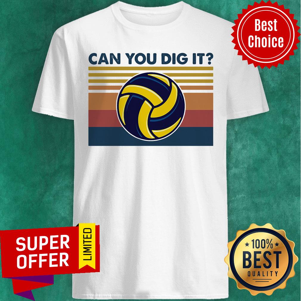 Premium Volleyball Can You Dig It Vintage Retro Shirt