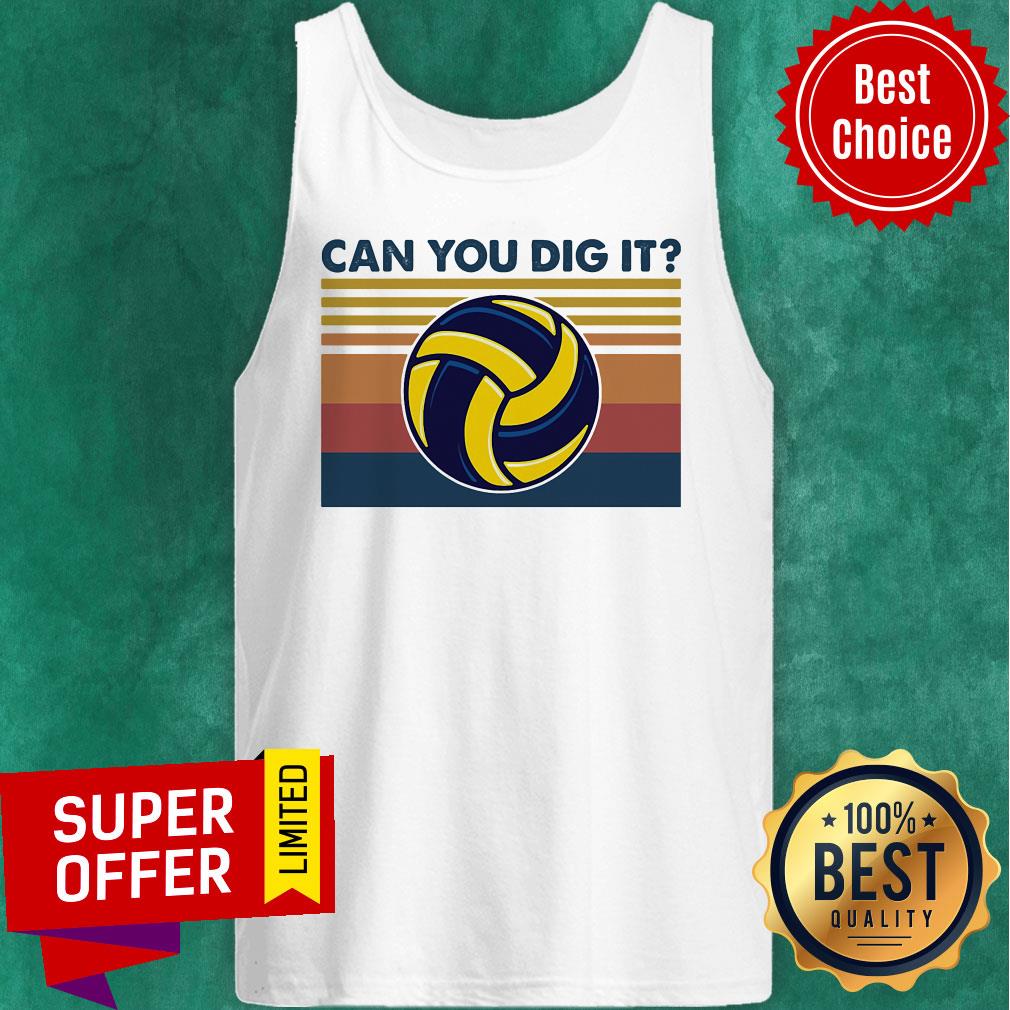 Premium Volleyball Can You Dig It Vintage Retro Shirt - Image 5