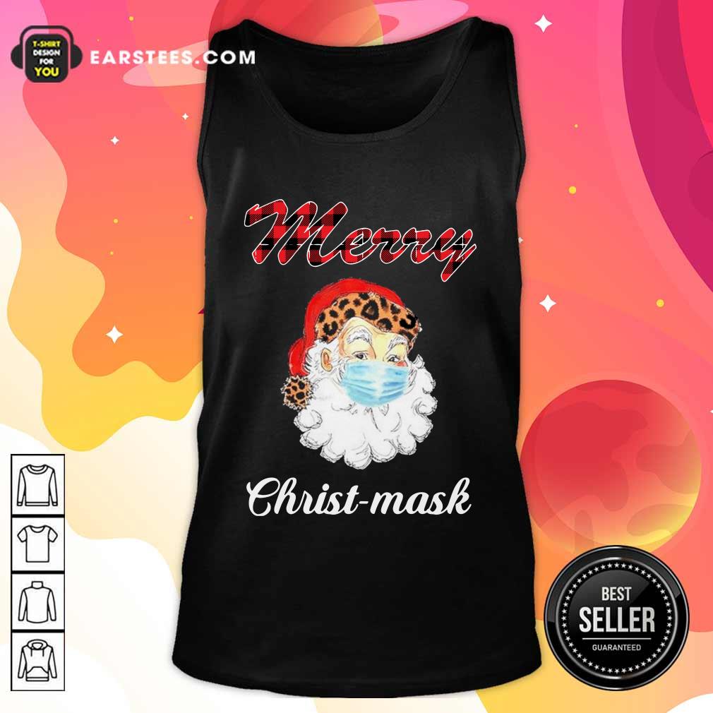 Funny Santa Claus Face Mask Merry Christmas 2020 Shirt - Image 4